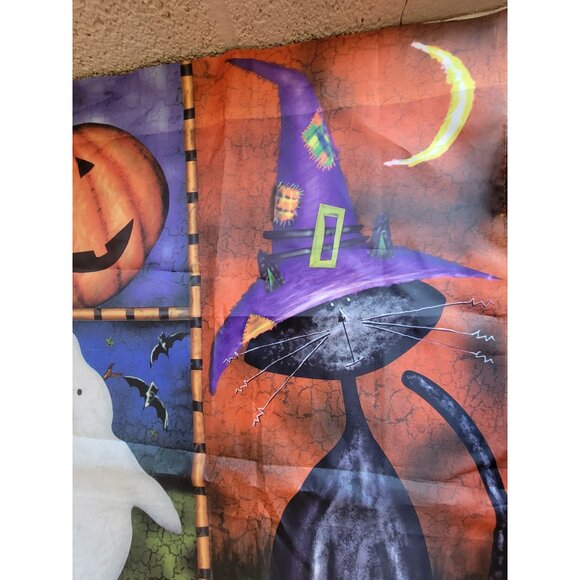 Jetmax ghost flag trick or treat cat witch hanging Halloween home decor - Picture 6 of 9